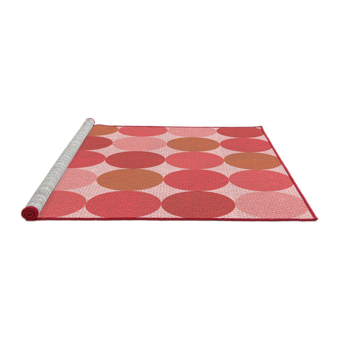 Sideview of Machine Washable Transitional Light Coral Pink Rug, wshpat1065rd