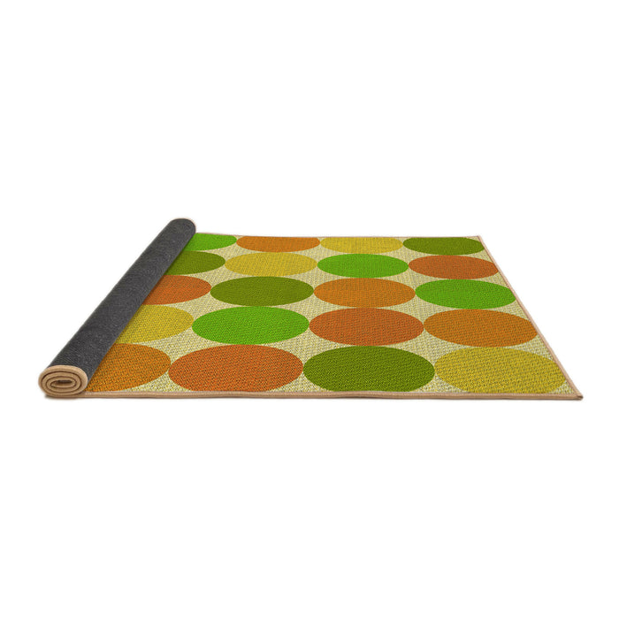 Thickness of Patterned Green Rug, pat1065yw