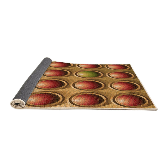 Thickness of Patterned Orange Rug, pat1067org