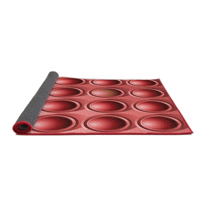 Thickness of Patterned Red Rug, pat1067rd