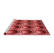 Sideview of Machine Washable Transitional Red Rug, wshpat1067rd