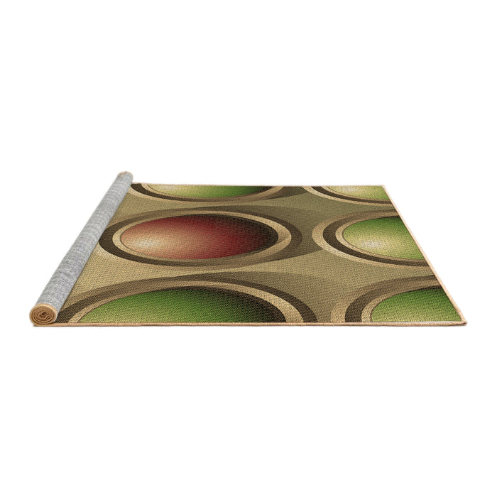 Sideview of Machine Washable Transitional Brown Rug, wshpat1068brn