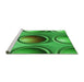 Sideview of Machine Washable Transitional Green Rug, wshpat1068grn