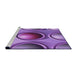 Sideview of Machine Washable Transitional Purple Rug, wshpat1068pur