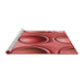 Sideview of Machine Washable Transitional Red Rug, wshpat1068rd