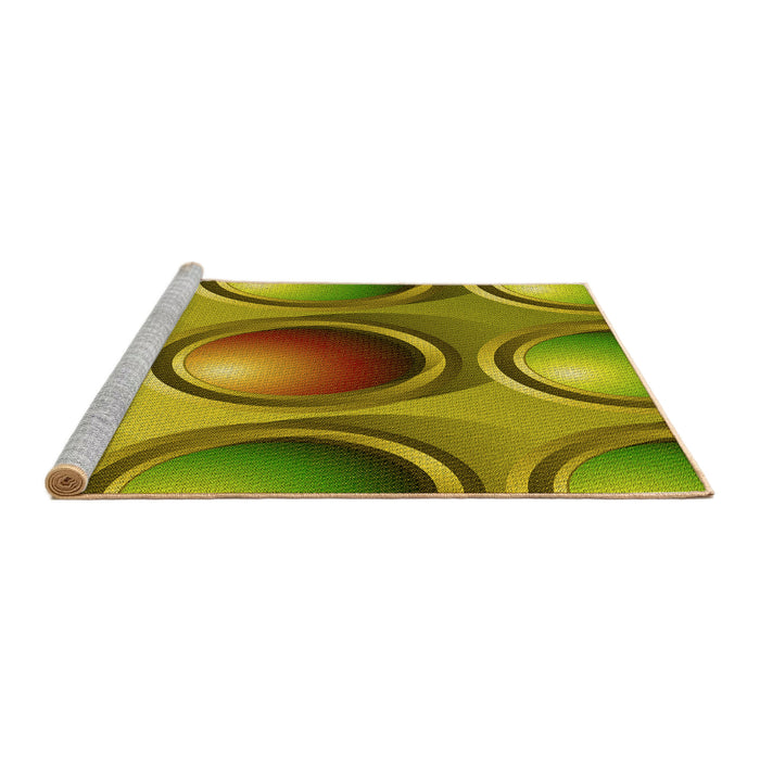 Sideview of Machine Washable Transitional Dark Bronze Brown Rug, wshpat1068yw