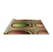 Sideview of Machine Washable Transitional Caramel Brown Rug, wshpat1069brn