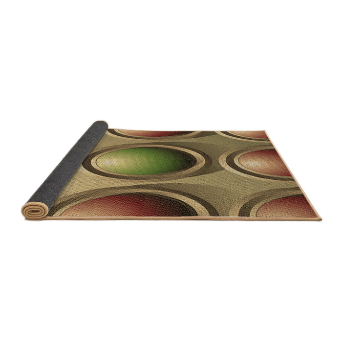 Thickness of Patterned Caramel Brown Rug, pat1069brn