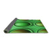Thickness of Patterned Neon Green Rug, pat1069grn