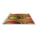 Sideview of Machine Washable Transitional Orange Rug, wshpat1069org