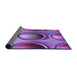 Thickness of Patterned Dark Magenta Purple Rug, pat1069pur