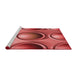 Sideview of Machine Washable Transitional Red Rug, wshpat1069rd