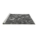 Sideview of Machine Washable Transitional Gray Rug, wshpat107gry