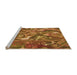 Sideview of Machine Washable Transitional Orange Rug, wshpat107org