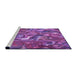 Sideview of Machine Washable Transitional Purple Rug, wshpat107pur