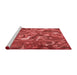 Sideview of Machine Washable Transitional Red Rug, wshpat107rd