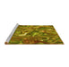 Sideview of Machine Washable Transitional Dark Bronze Brown Rug, wshpat107yw