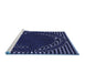 Sideview of Machine Washable Transitional Deep Periwinkle Purple Rug, wshpat1070blu