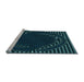 Sideview of Machine Washable Transitional Dark Cyan Green Rug, wshpat1070lblu