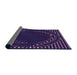 Thickness of Patterned Purple Violet Purple Rug, pat1070pur