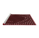 Sideview of Machine Washable Transitional Chocolate Brown Rug, wshpat1070rd