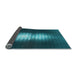 Thickness of Patterned Dark Turquoise Green Rug, pat1071lblu