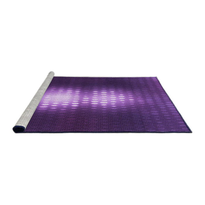 Sideview of Machine Washable Transitional Bright Purple Rug, wshpat1071pur