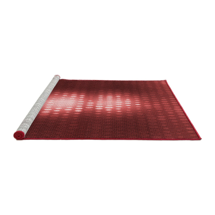 Sideview of Machine Washable Transitional Red Rug, wshpat1071rd