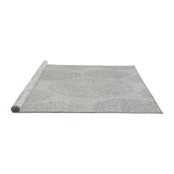 Sideview of Machine Washable Transitional Dark Gray Rug, wshpat1072gry