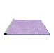 Sideview of Machine Washable Transitional Blossom Pink Rug, wshpat1072pur