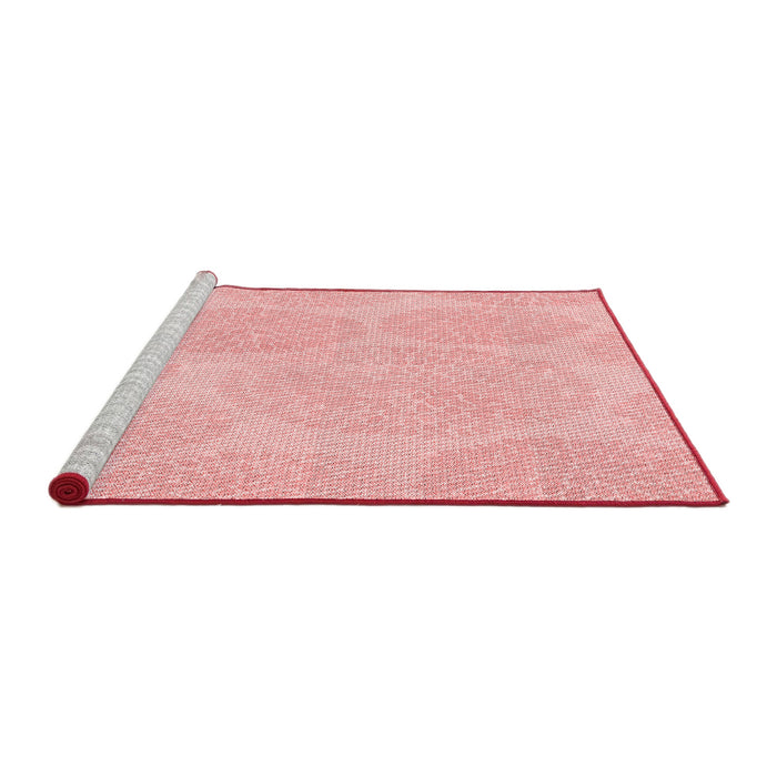 Sideview of Machine Washable Transitional Pastel Red Pink Rug, wshpat1072rd