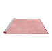 Sideview of Machine Washable Transitional Pastel Red Pink Rug, wshpat1072rd