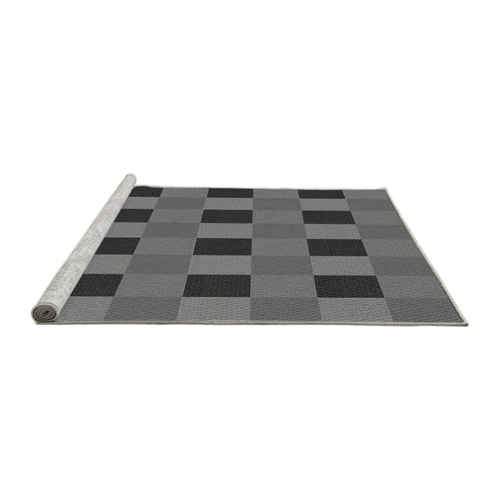 Sideview of Machine Washable Transitional Gunmetal Gray Rug, wshpat1073gry