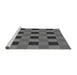 Sideview of Machine Washable Transitional Gunmetal Gray Rug, wshpat1073gry