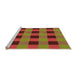 Sideview of Machine Washable Transitional Tomato Red Rug, wshpat1073org