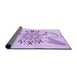 Thickness of Patterned Purple Rug, pat1074pur