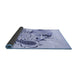 Thickness of Patterned Lavender Blue Rug, pat1075blu