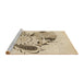 Sideview of Machine Washable Transitional Vanilla Gold Rug, wshpat1075brn