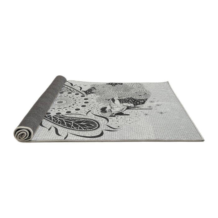 Thickness of Patterned Platinum Gray Rug, pat1075gry
