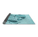 Thickness of Patterned Electric Blue Rug, pat1075lblu