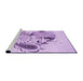 Sideview of Machine Washable Transitional Purple Rug, wshpat1075pur