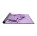 Thickness of Patterned Purple Rug, pat1075pur