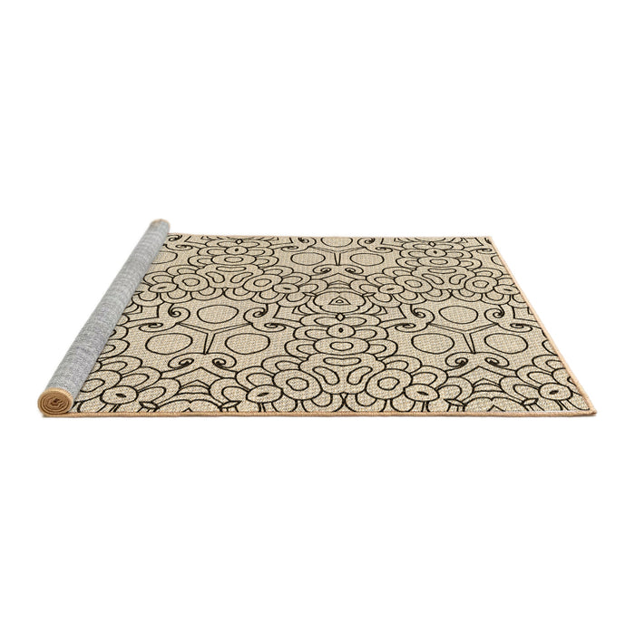 Sideview of Machine Washable Transitional Brown Rug, wshpat1076brn
