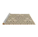 Sideview of Machine Washable Transitional Brown Rug, wshpat1076brn