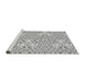 Sideview of Machine Washable Transitional Platinum Gray Rug, wshpat1076gry