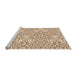 Sideview of Machine Washable Transitional Light Brown Rug, wshpat1076org