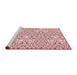 Sideview of Machine Washable Transitional Light Rose Pink Rug, wshpat1076rd