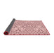 Thickness of Patterned Light Rose Pink Rug, pat1076rd