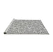 Sideview of Machine Washable Transitional Gray Rug, wshpat1077gry