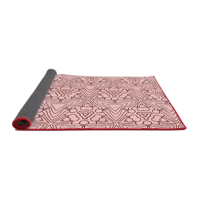 Thickness of Patterned Red Rug, pat1077rd